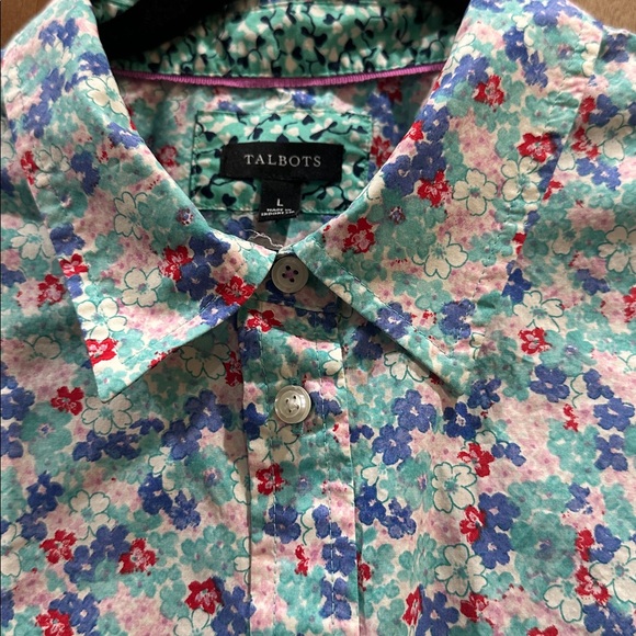 Talbot, modern classic shirt in Ditsy Floral with contrast flip cuff, size large - Picture 6 of 15